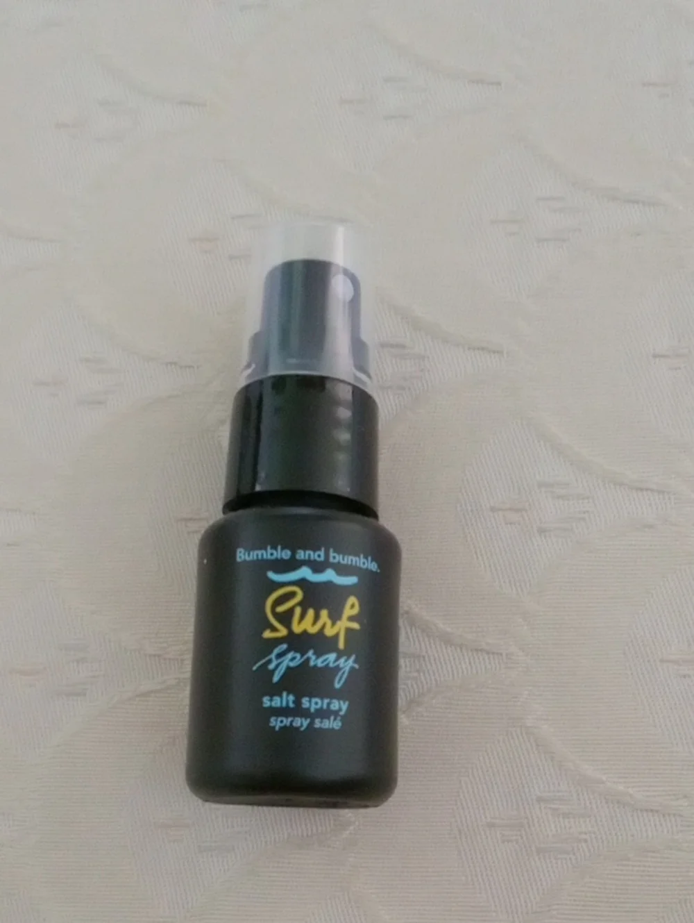 Bumble and bumble Surf Spray Mini Bottle - Black with Yellow & Blue Logo